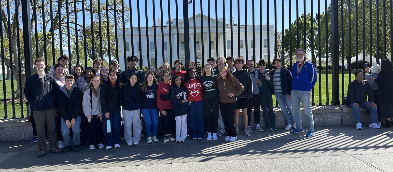 Group of students in front of the White House