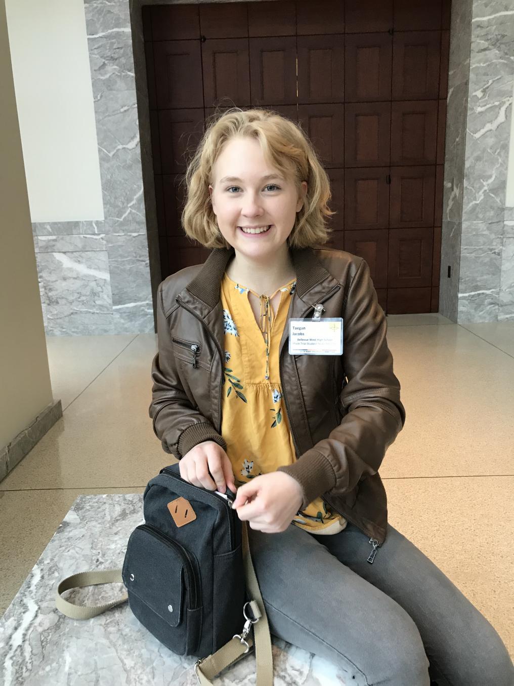Taegan Jacobs, a student at Bellevue West High School.