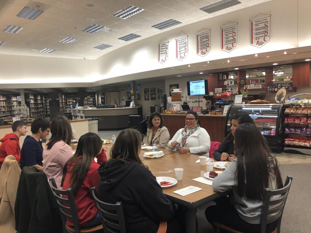 Students, lawyers and teachers enjoyed a breakfast and chatted about law as a career.