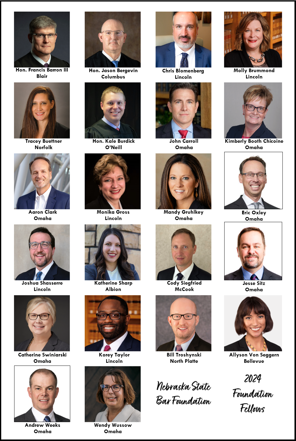 24 photos of people chosen to be Fellows.