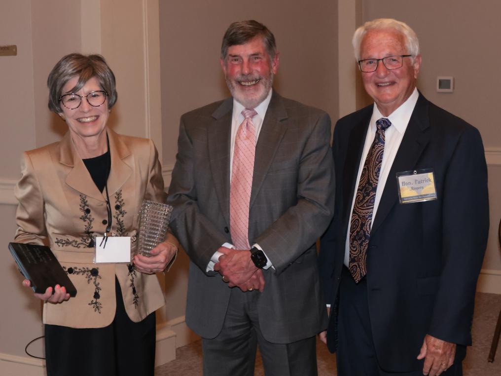 (left to right) The Honorable Donna Taylor, Foundation President Steve Gealy and award presenter Judge Patrick Rogers